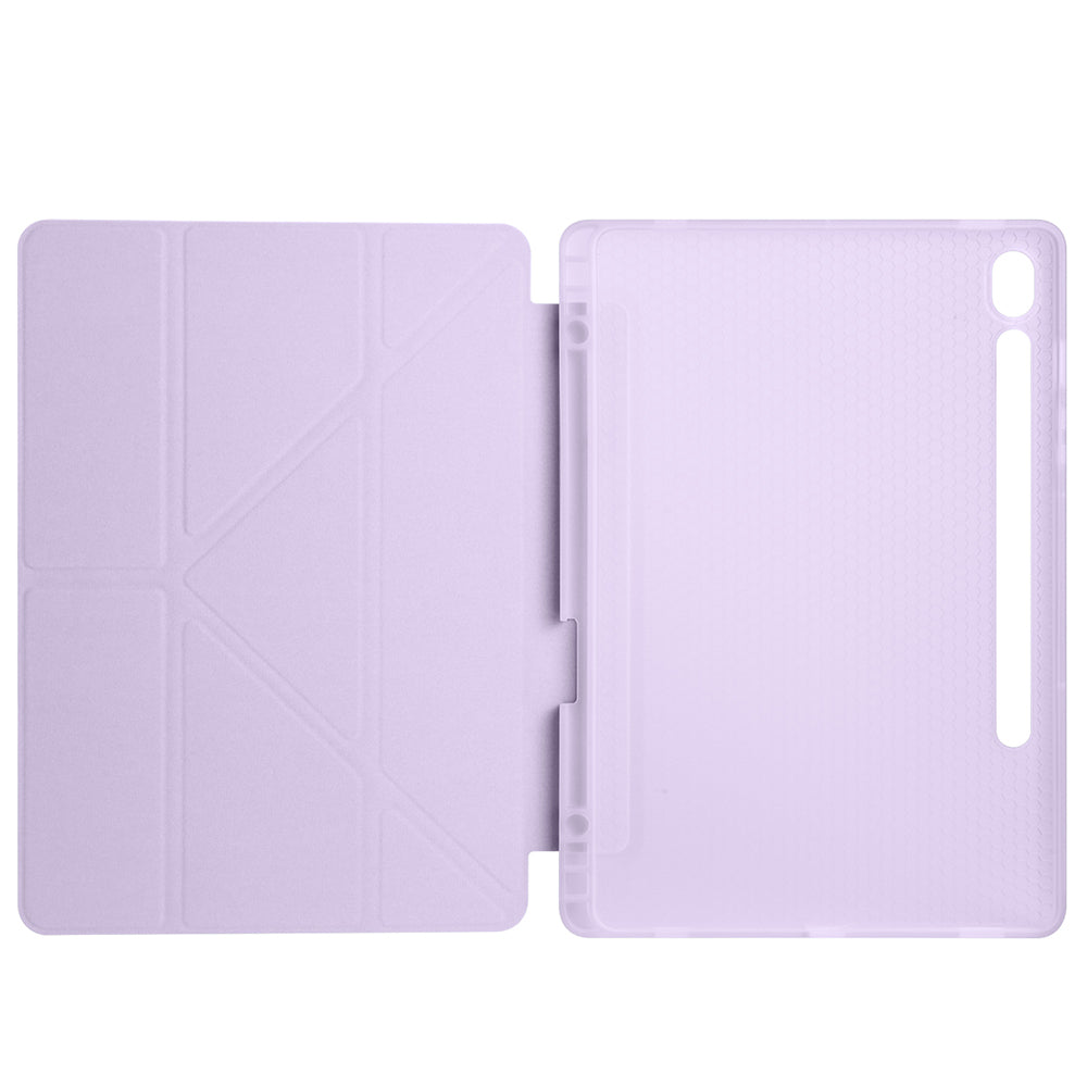 Galaxy Tab S10 Lite Kılıf Zore Tri Folding Kalem Bölmeli Standlı Kılıf Yeşil