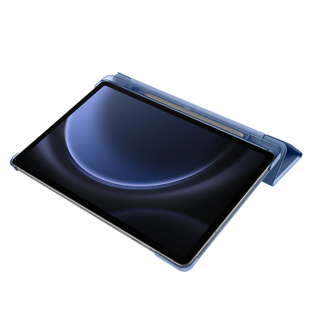 Galaxy Tab S9 FE Zore Smart Cover Kalem Bölmeli Standlı 1-1 Kılıf Lila