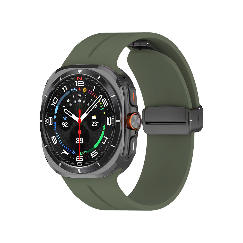 Galaxy Watch 8 40mm KRD-84 22mm Silikon Kordon Koyu Yeşil