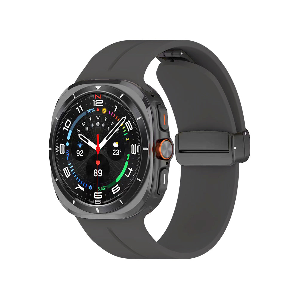 Galaxy Watch 8 44mm KRD-84 22mm Silikon Kordon Koyu Gri