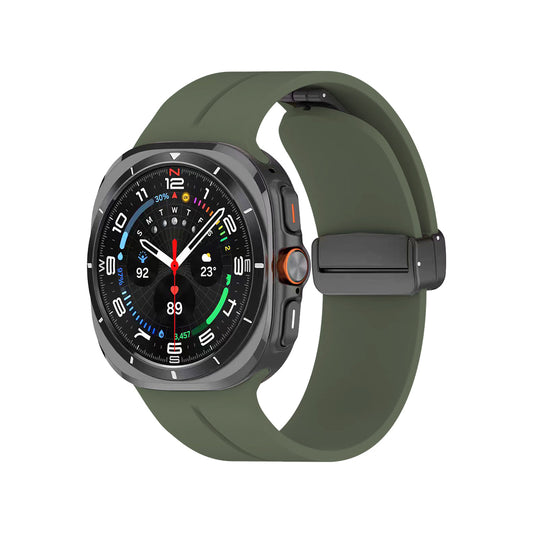 Galaxy Watch 8 Classic 46mm KRD-84 Silikon Kordon Koyu Yeşil