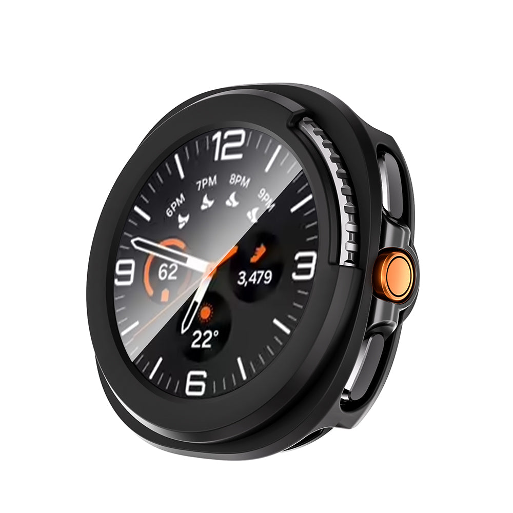 Galaxy Watch 8 Classic 46mm Sert PC Kasa ve Ekran Koruyucu Zore Watch Gard 39 Siyah