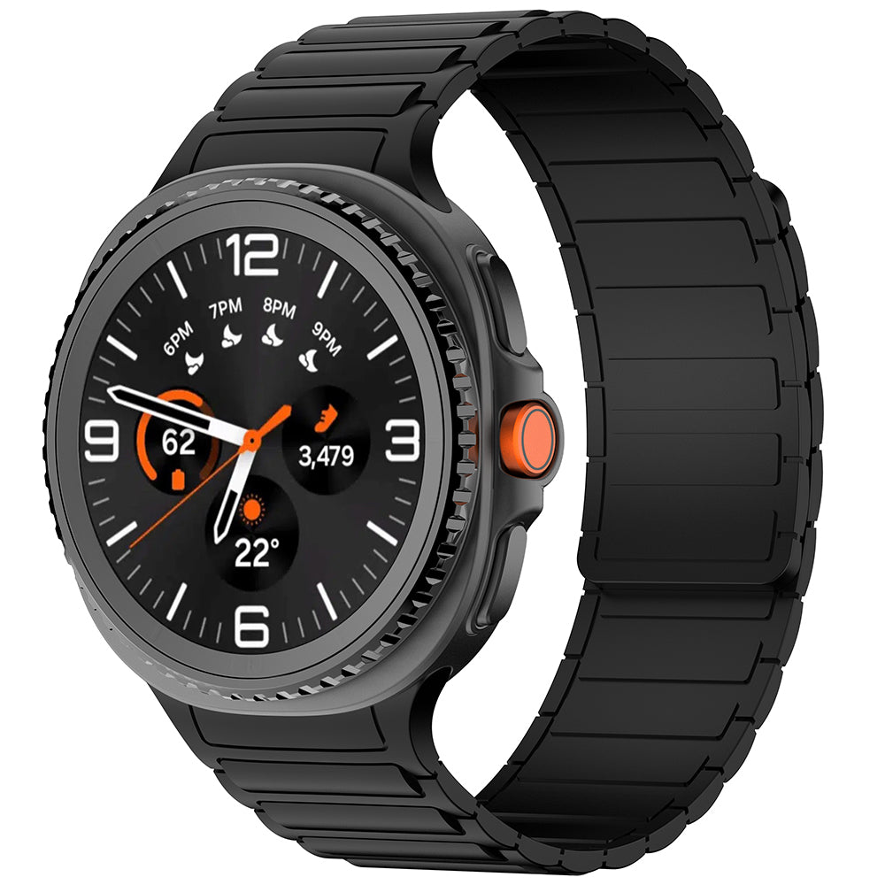 Galaxy Watch 8 Zore KRD-146 Silikon Kordon Strap Kayış Starlight-Turuncu
