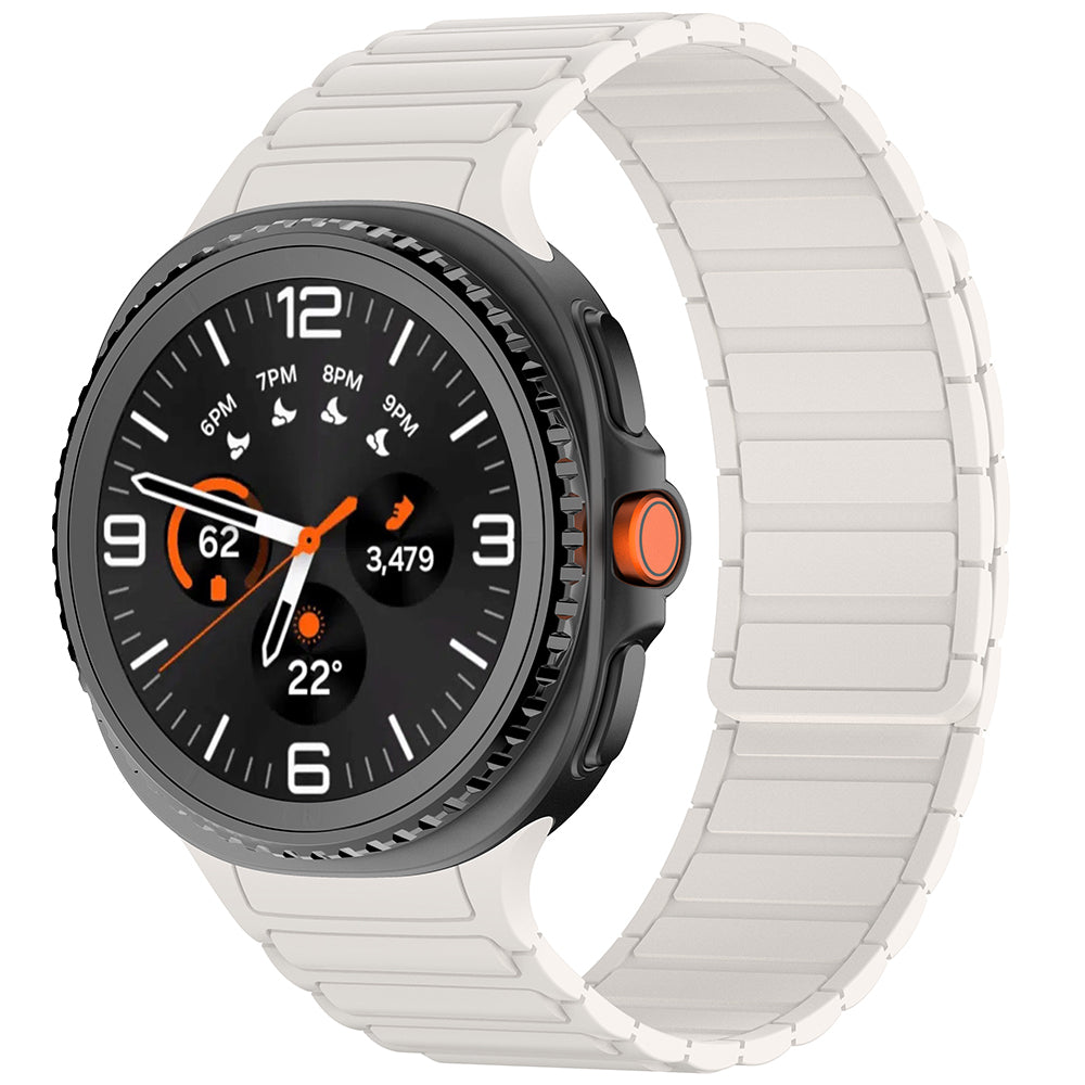 Galaxy Watch 8 Zore KRD-146 Silikon Kordon Strap Kayış Starlight-Turuncu