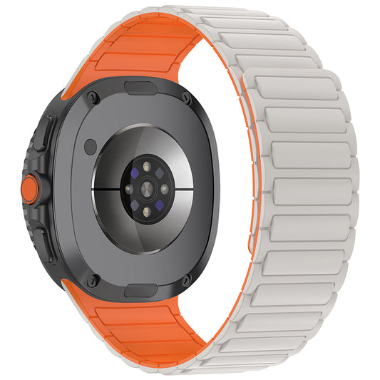 Galaxy Watch 8 Zore KRD-146 Silikon Kordon Strap Kayış Starlight-Turuncu