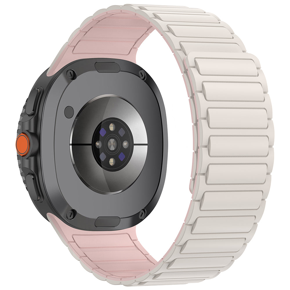 Galaxy Watch 8 Zore KRD-146 Silikon Kordon Strap Kayış Starlight-Pembe