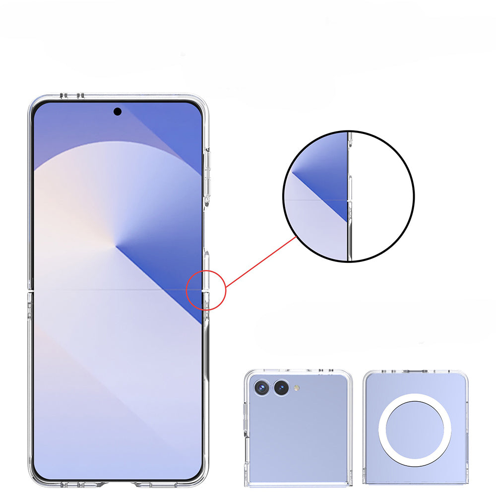 Galaxy Z Flip 7 Kılıf Kamera Korumalı M-safe Sert PC Zore Porto Kapak Şeffaf