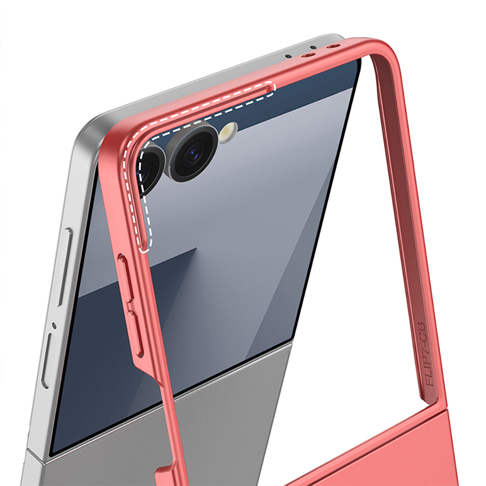 Galaxy Z Flip 7 Kılıf Wireless Şarj Özellikli Zore Kıpta M-safe Kapak Lacivert