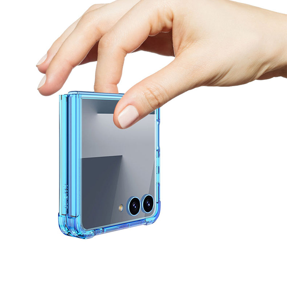 Galaxy Z Flip 7 Kılıf Zore Full Camlı Kıpta Kapak Mor