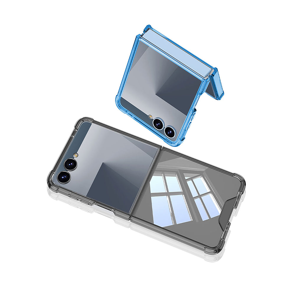 Galaxy Z Flip 7 Kılıf Zore Full Camlı Kıpta Kapak Mor