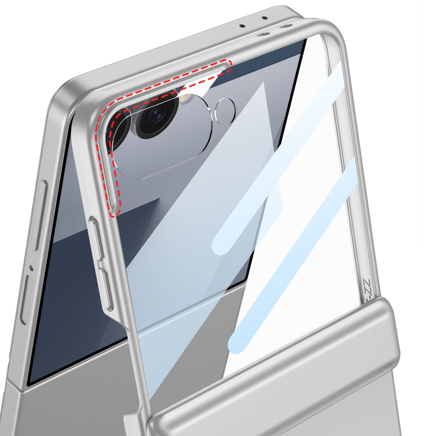 Galaxy Z Flip 7 Kılıf Zore Kıpta Standlı Kapak Siyah