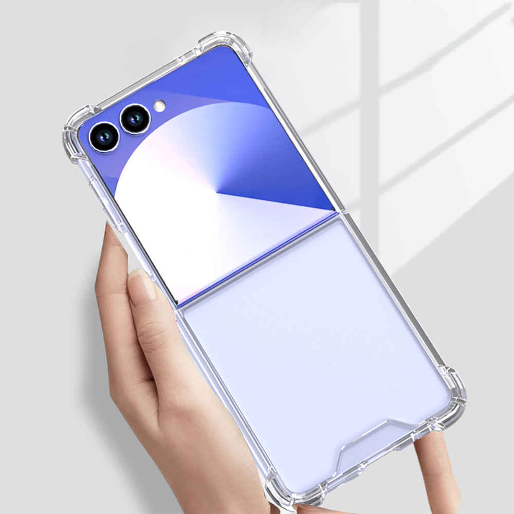 Galaxy Z Flip 7 Kılıf Zore Nitro Anti Shock Silikon Şeffaf