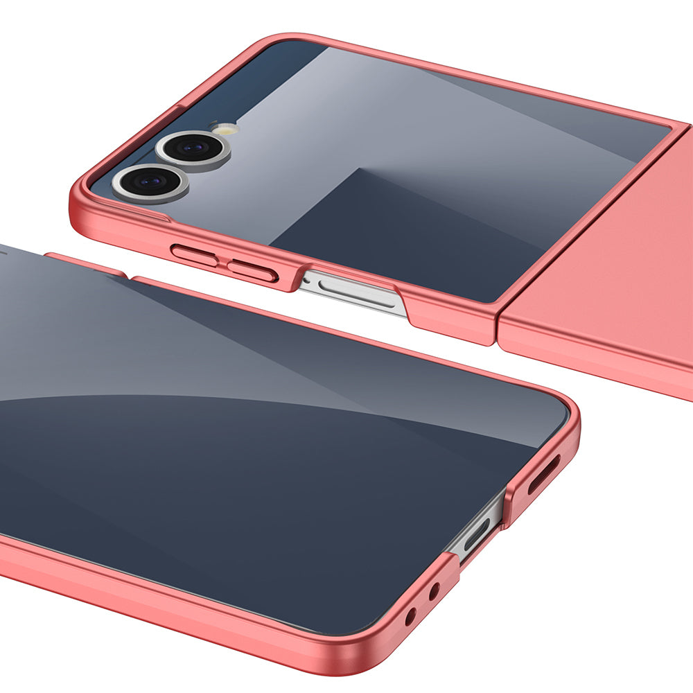 Galaxy Z Flip 7 Kılıf Zore Sert Kıpta Kapak Rose Gold