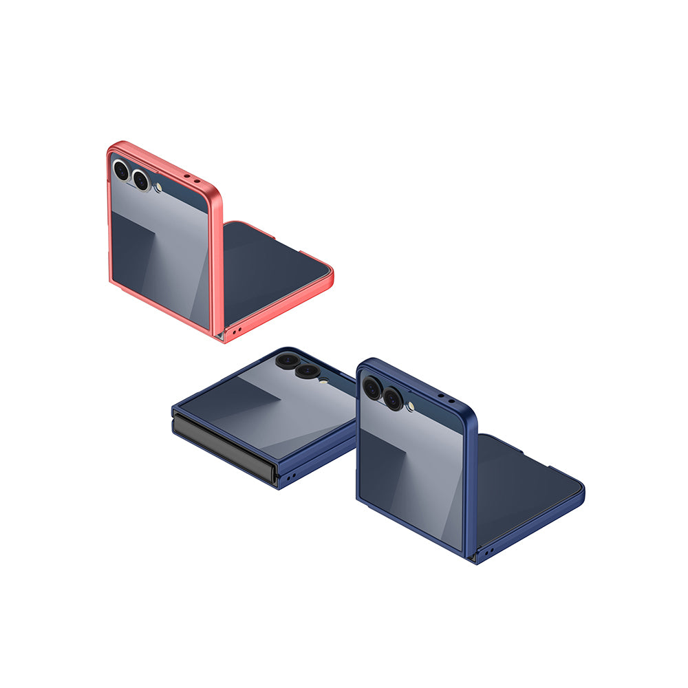 Galaxy Z Flip 7 Kılıf Zore Sert Kıpta Kapak Lacivert