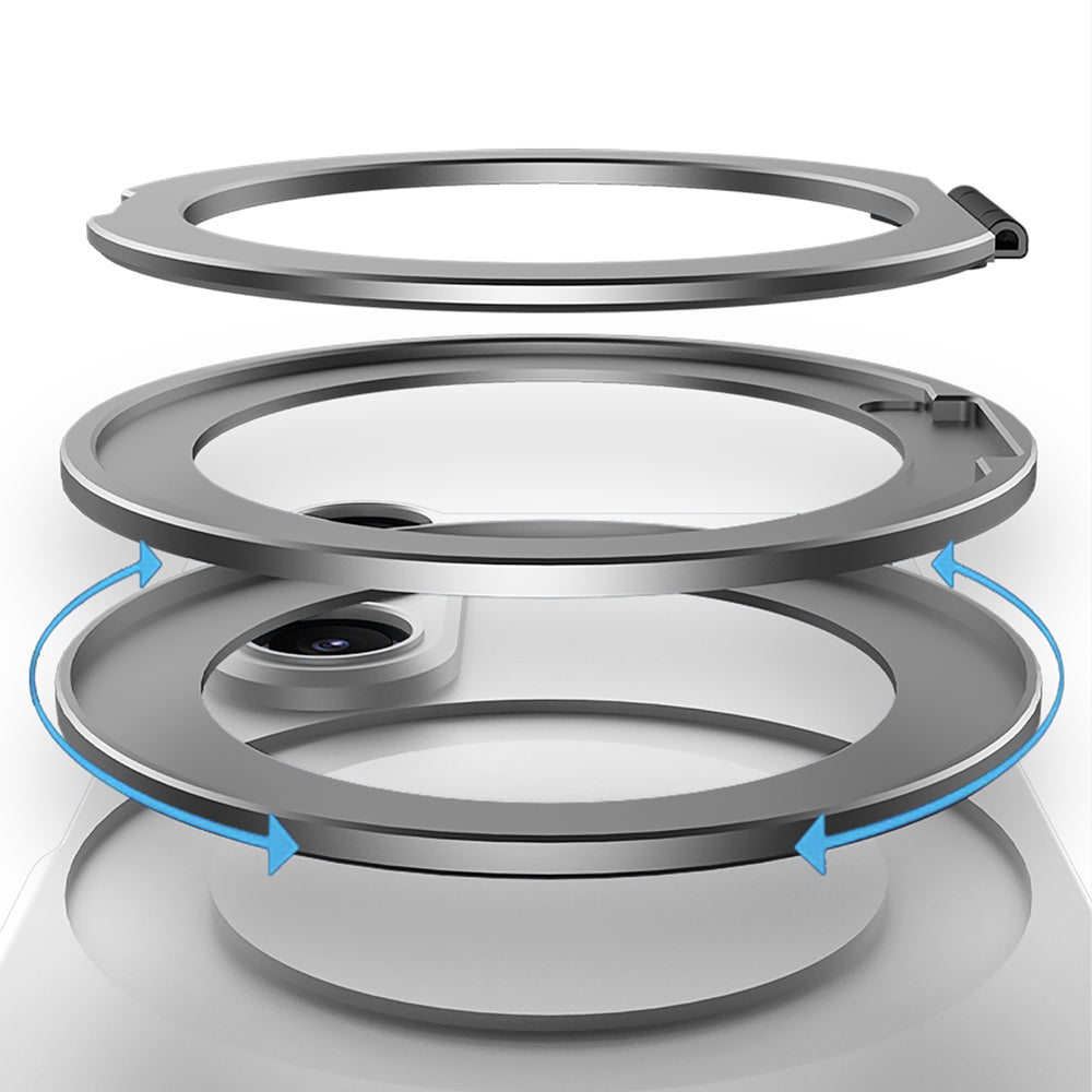 Galaxy Z Fold 7 Kılıf M-safe Şarj Özellikli Zore Kıpta Yüzüklü Kamera Korumalı Kapak Lacivert