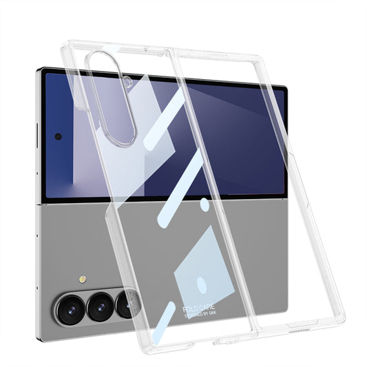 Galaxy Z Fold 7 Kılıf Zore Full Camlı Kıpta Kapak Şeffaf