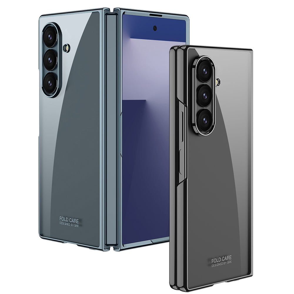 Galaxy Z Fold 7 Kılıf Zore Full Camlı Kıpta Kapak Siyah