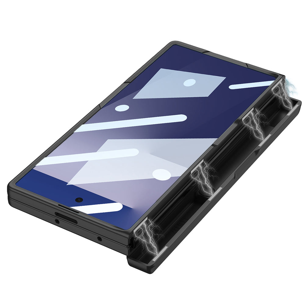 Galaxy Z Fold 7 Kılıf Zore Kıpta KPT-01 Standlı Kapak Siyah