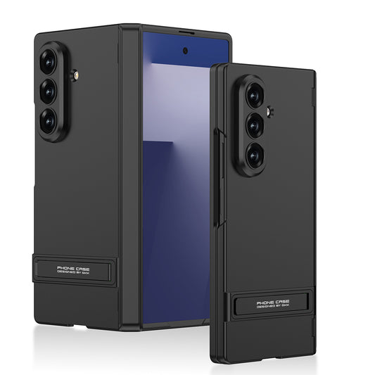 Galaxy Z Fold 7 Kılıf Zore Kıpta Standlı Kapak Siyah