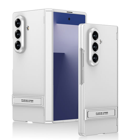 Galaxy Z Fold 7 Kılıf Zore Kıpta Standlı Kapak Gümüş