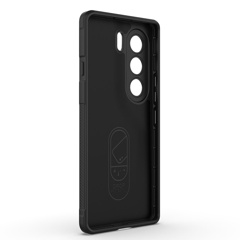 Tecno Camon 40 Pro Kılıf Esnek TPU Oyuklu Arka Yüzey Tasarımlı Zore Etnik Silikon Kapak Siyah