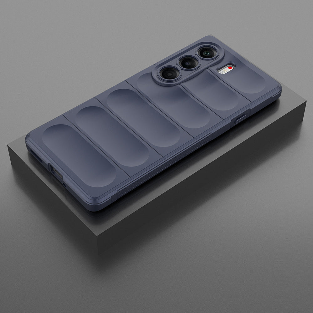 Tecno Camon 40 Pro Kılıf Esnek TPU Oyuklu Arka Yüzey Tasarımlı Zore Etnik Silikon Kapak Siyah