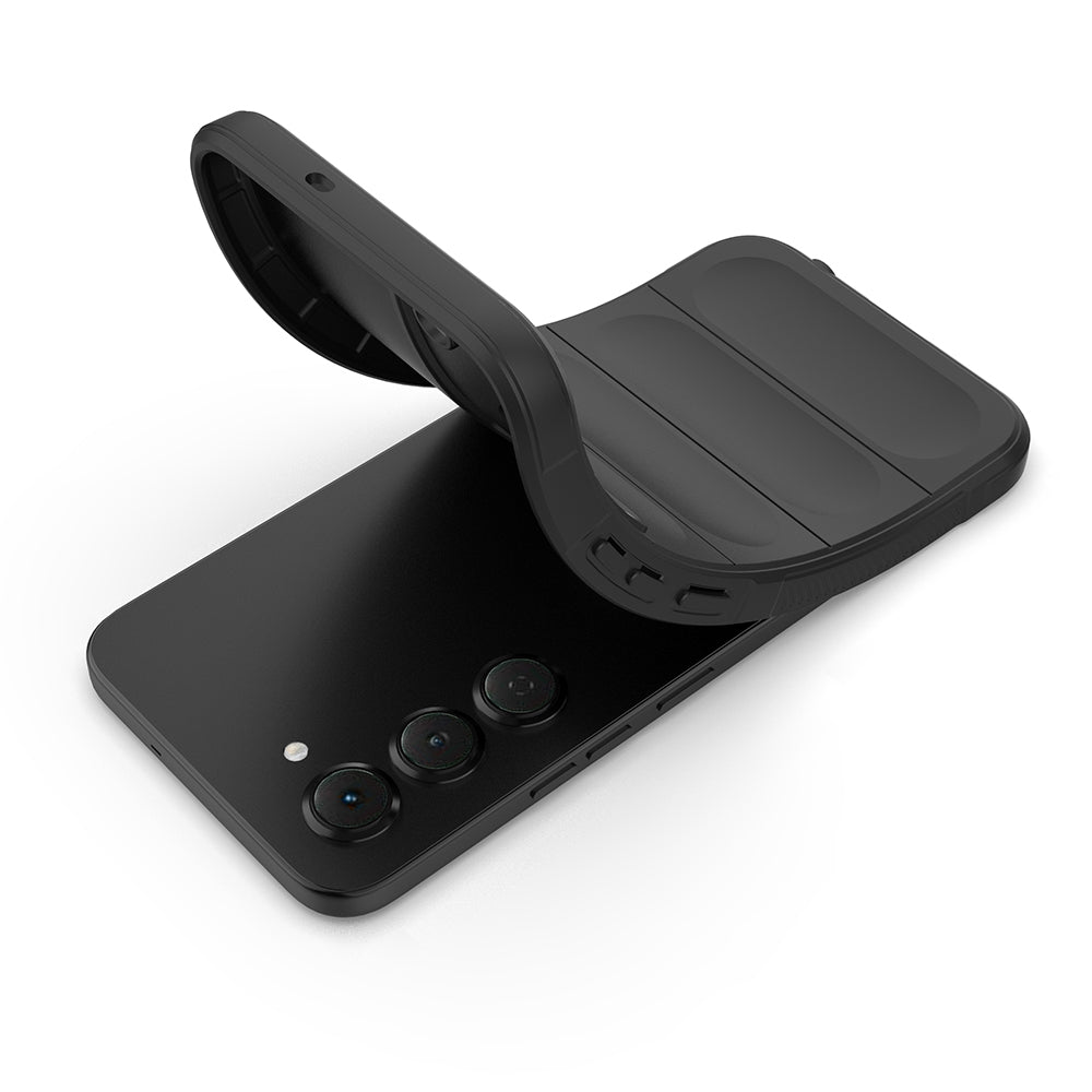 Tecno Spark 40 Pro Kılıf Esnek TPU Oyuklu Arka Yüzey Tasarımlı Zore Etnik Silikon Kapak Lacivert