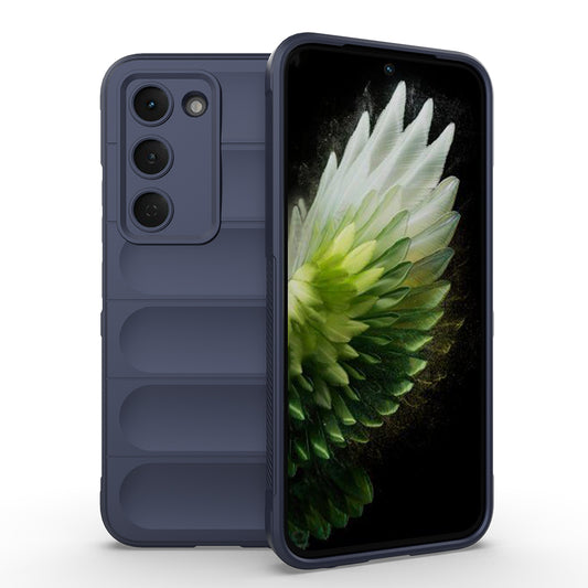 Tecno Spark 40 Pro Kılıf Esnek TPU Oyuklu Arka Yüzey Tasarımlı Zore Etnik Silikon Kapak Lacivert