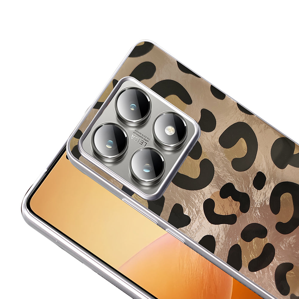 Xiaomi 14T Pro Kılıf Desenli Zore Mep Kapak Gold Leopar