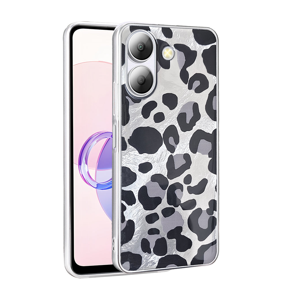 Xiaomi Poco C65 Kılıf Desenli Zore Mep Kapak Gold Leopar