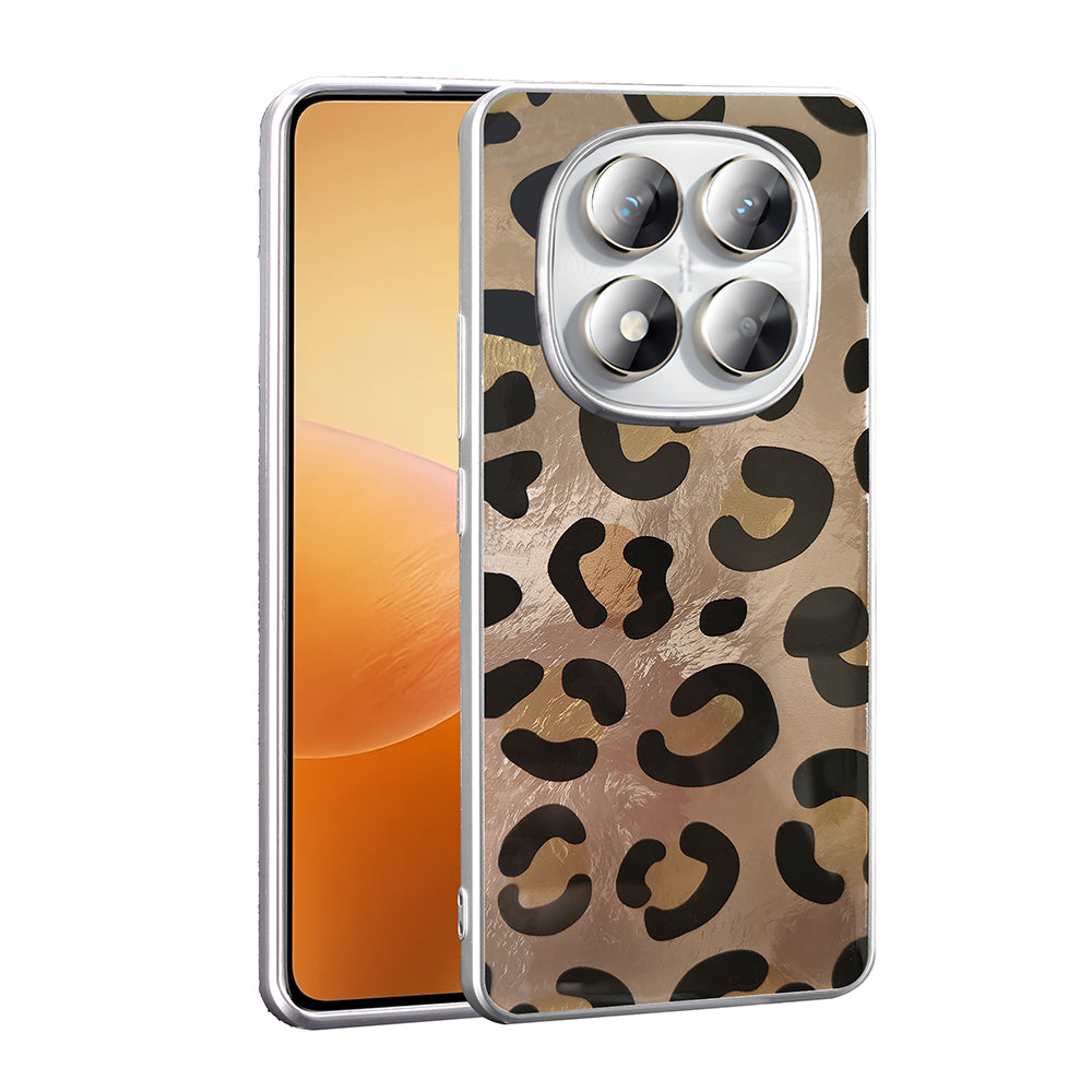 Xiaomi Poco X7 Kılıf Desenli Zore Mep Kapak Gold Leopar