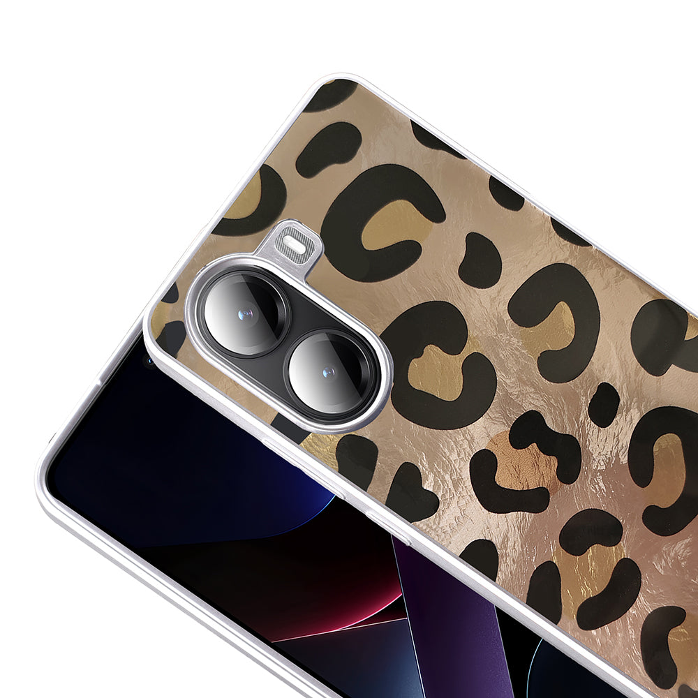 Xiaomi Poco X7 Pro Kılıf Desenli Zore Mep Kapak Gold Leopar