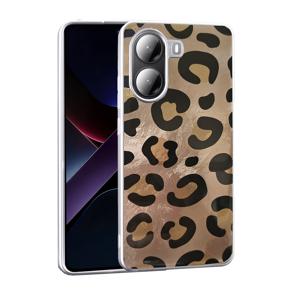 Xiaomi Poco X7 Pro Kılıf Desenli Zore Mep Kapak Gold Leopar