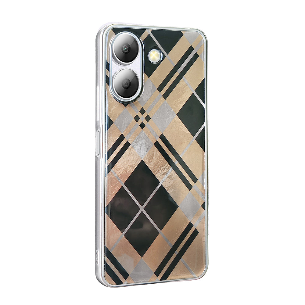 Xiaomi Redmi 13C Kılıf Desenli Zore Mep Kapak Gold Leopar