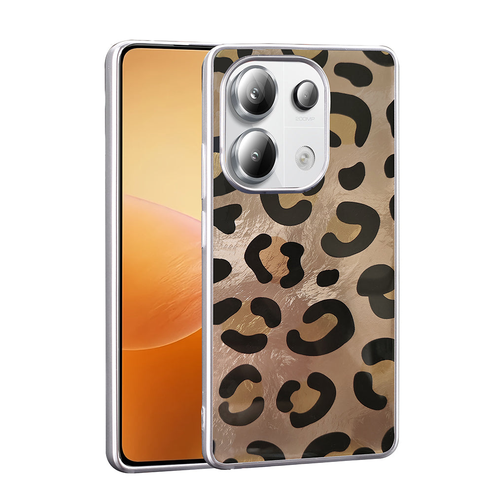 Xiaomi Redmi Note 13 Pro 4G Kılıf Desenli Zore Mep Kapak Gold Leopar