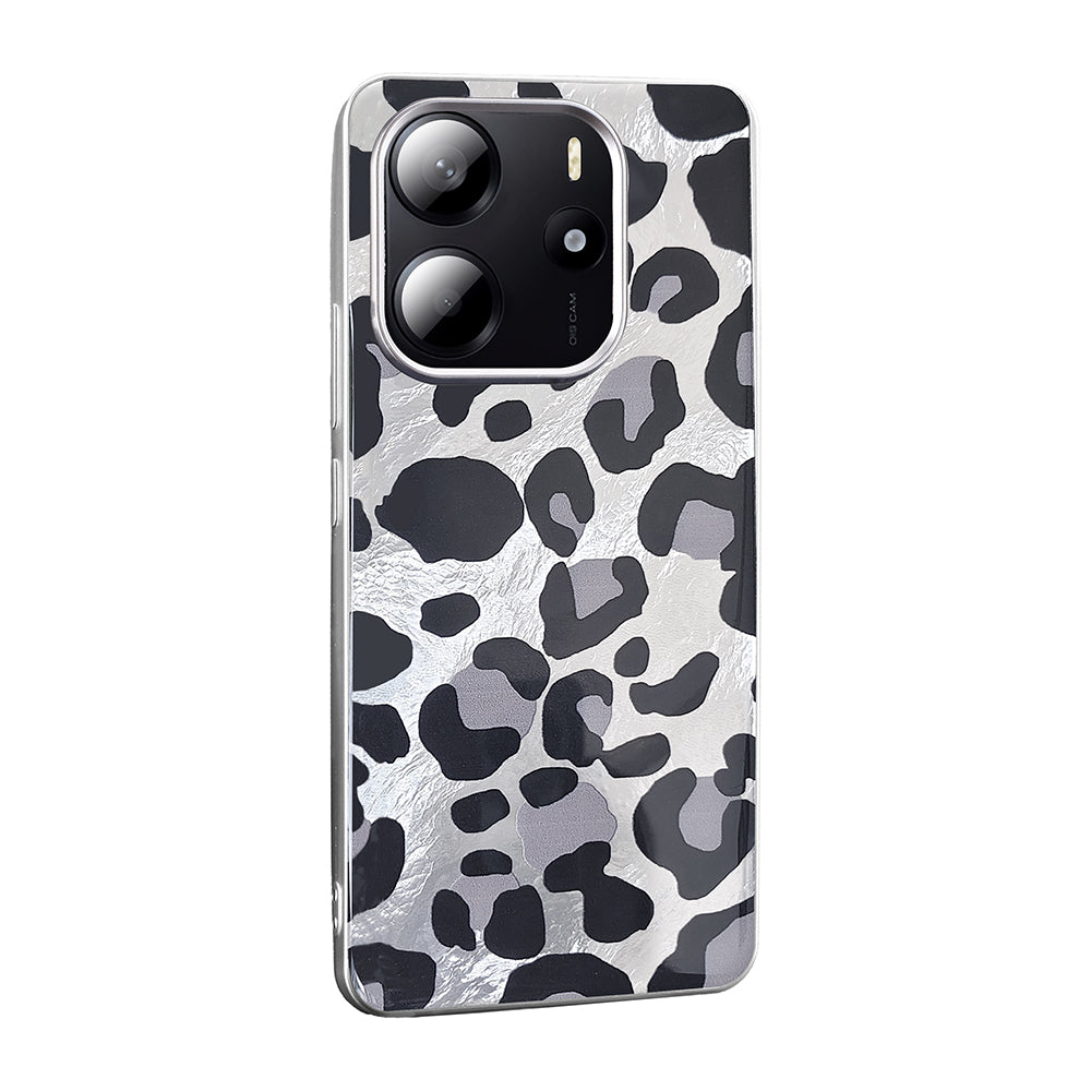 Xiaomi Redmi Note 14 4G Kılıf Desenli Zore Mep Kapak Gold Leopar