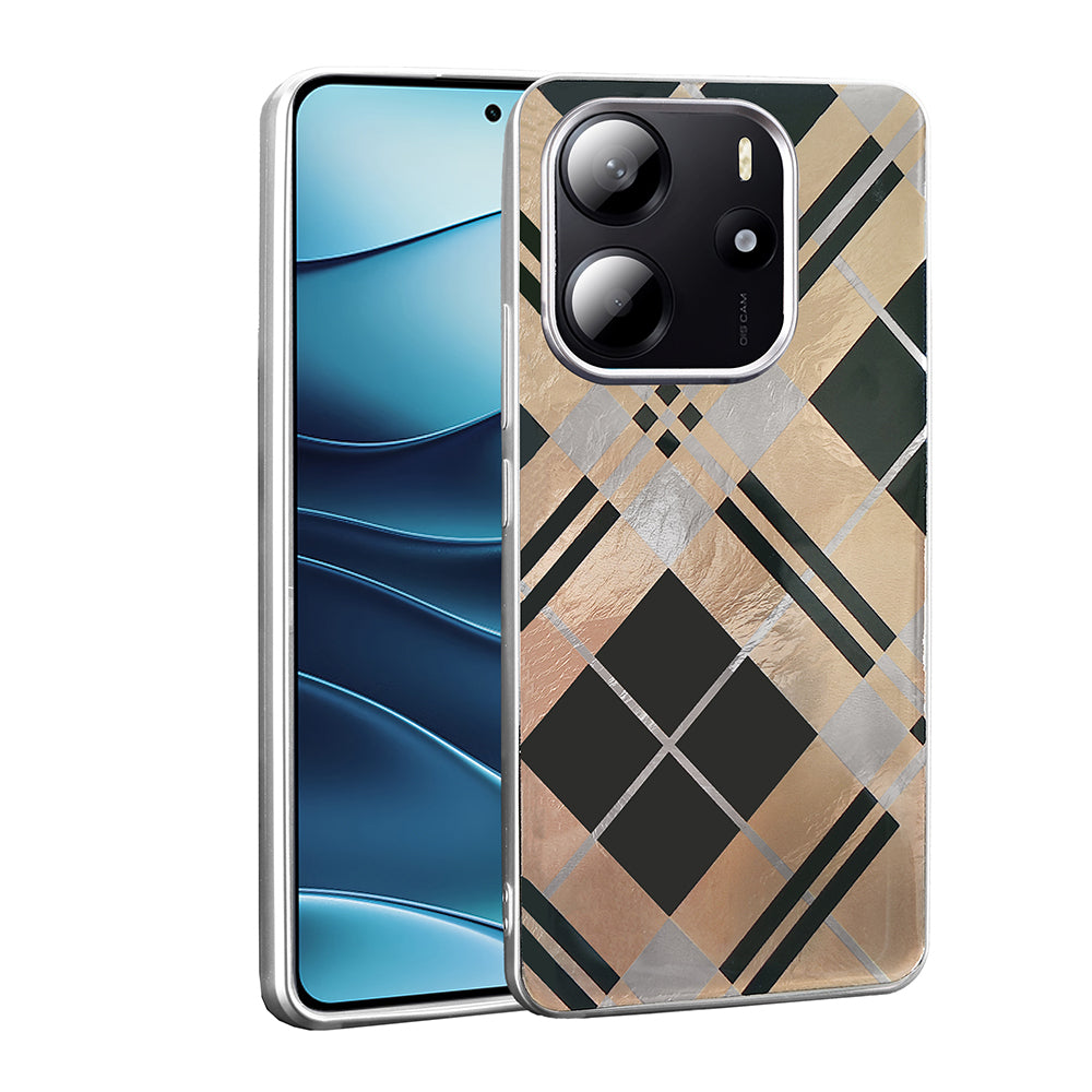 Xiaomi Redmi Note 14 4G Kılıf Desenli Zore Mep Kapak Geometrik
