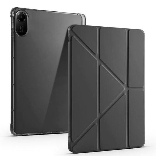 Xiaomi Redmi Pad 2 Kılıf Zore Tri Folding Kalem Bölmeli Standlı Kılıf Siyah