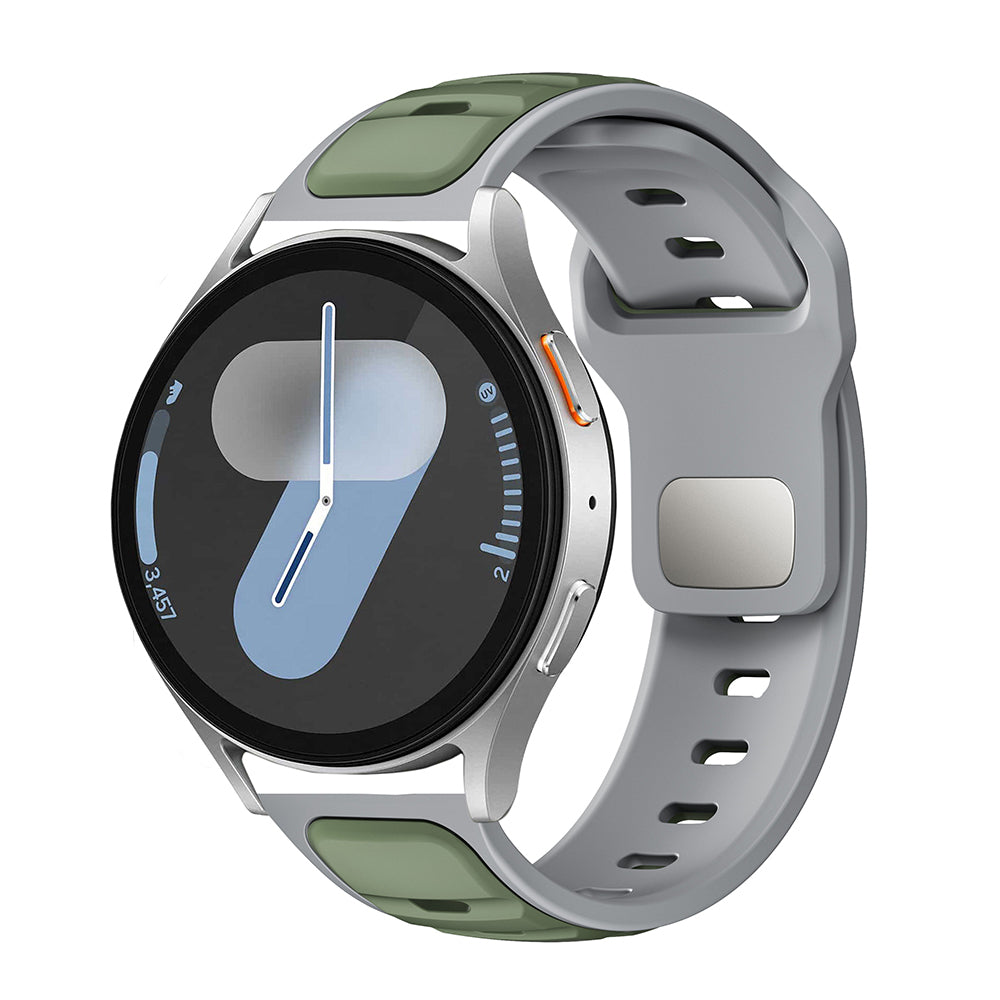 Xiaomi Redmi Watch 5 Active Zore KRD-135 22mm Silikon Kordon Strap Kayış Açık Yeşil-Gri