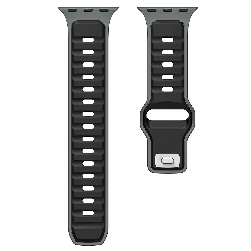 Xiaomi Redmi Watch 5 Active Zore KRD-135 22mm Silikon Kordon Strap Kayış Gri-Siyah