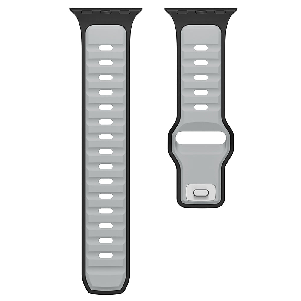 Xiaomi Redmi Watch 5 Active Zore KRD-135 22mm Silikon Kordon Strap Kayış Gri-Siyah