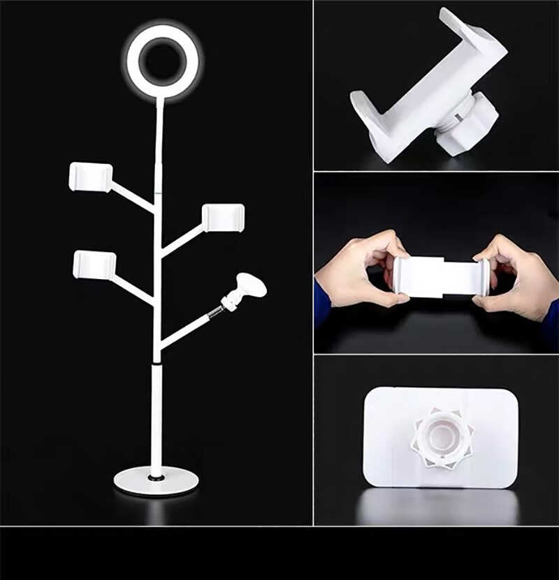 Zore Professional Live Stream Işıklı Telefon Tutucu Ring Light Siyah