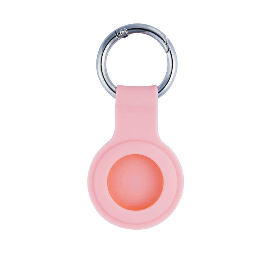 Zore Airtag 01 Silikon Anahtarlık Pembe