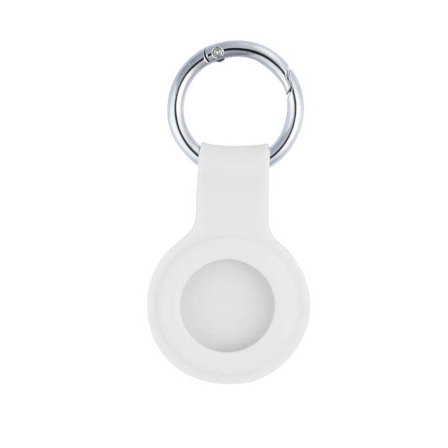 Zore Airtag 01 Silikon Anahtarlık Soft White