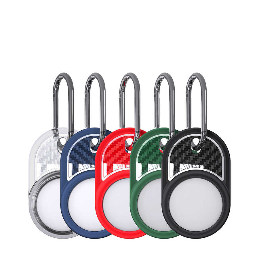 Zore Airtag 05 Silikon Anahtarlık Beyaz