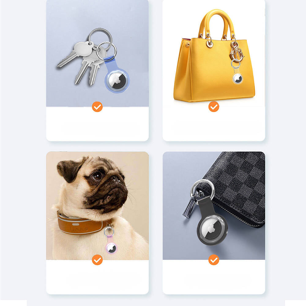 Zore Airtag 07 Silikon Anahtarlık Renksiz