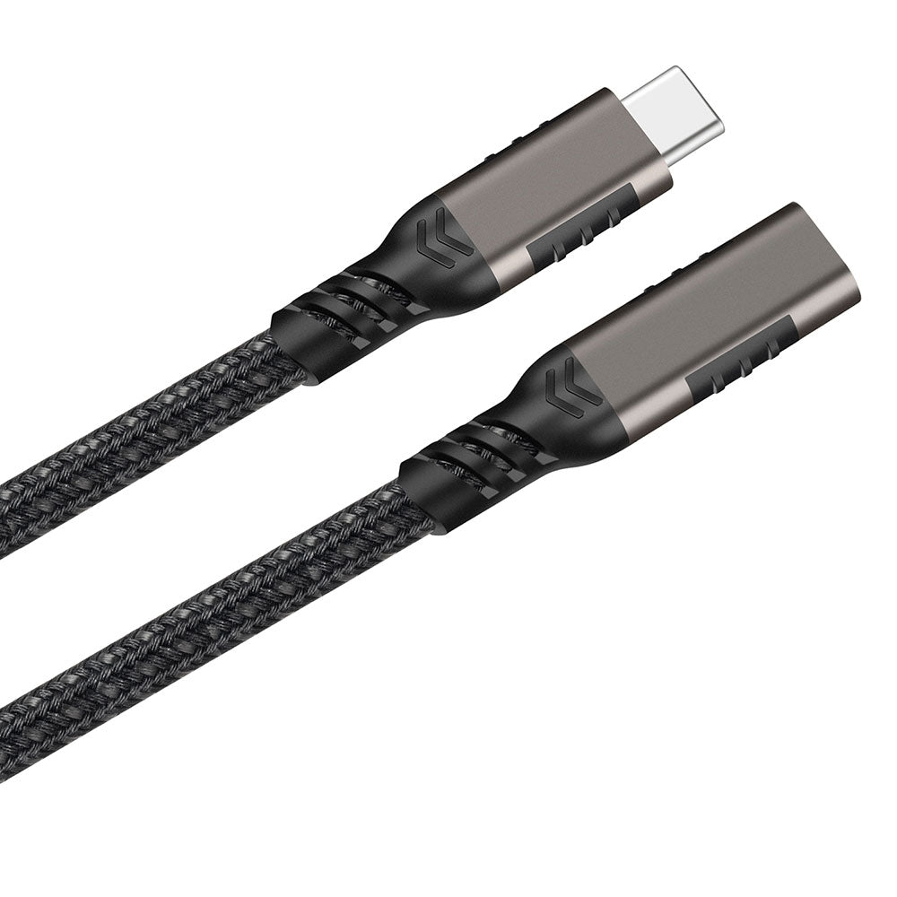 Zore Extension USB3.2 Type-C PD Uzatma Kablosu 100W 20Gbps 4K@60Hz 0.5 Metre Siyah