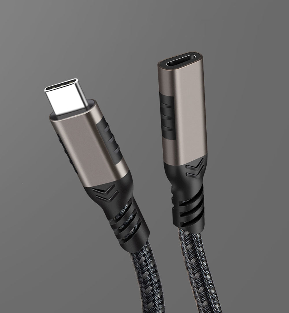 Zore Extension USB3.2 Type-C PD Uzatma Kablosu 100W 20Gbps 4K@60Hz 3 Metre Siyah