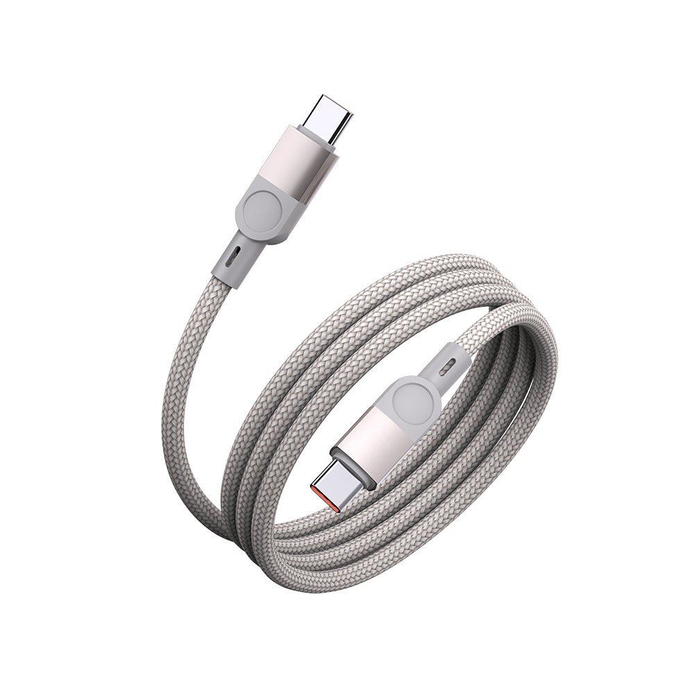 Zore ZR-44 Type-C to Type-C PD 100W Örgü Tasarımlı Hızlı Şarj Özellikli Data ve Şarj Kablosu 1M Gri